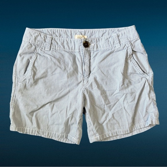 Slate-Blue & White Pinstripe Shorts Size 00 Summer Resort Yacht Club 5” Aerie - Picture 2 of 5